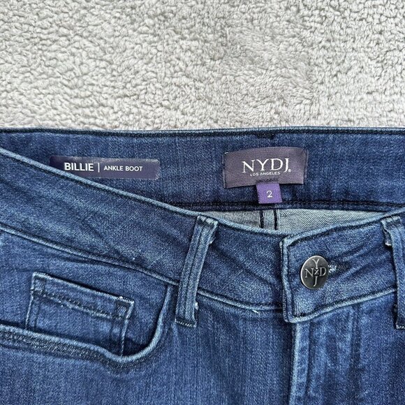 NYDJ Womens Billie Ankle Boot Denim Jeans Lift Tuck Tech Stretch Fray Hem Size 2 - Picture 7 of 10